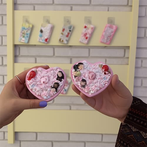 تجربة تزيين مراية اليد بفن الديكودين الياباني