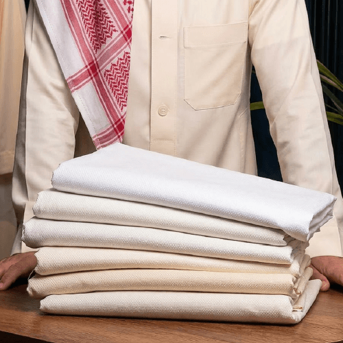 تجربة انتقاء قماش ثوب للعيد 